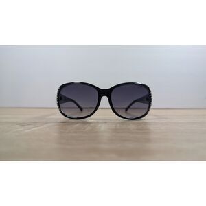 Black Womens Sunglasses Rhinestone Accent Oval Frames WAP81SG05